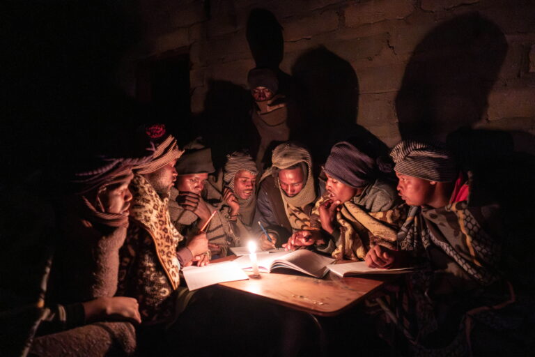 Photos: These shepherds climb down a mountain to go to night school Photos: These shepherds climb down a mountain to go to night school