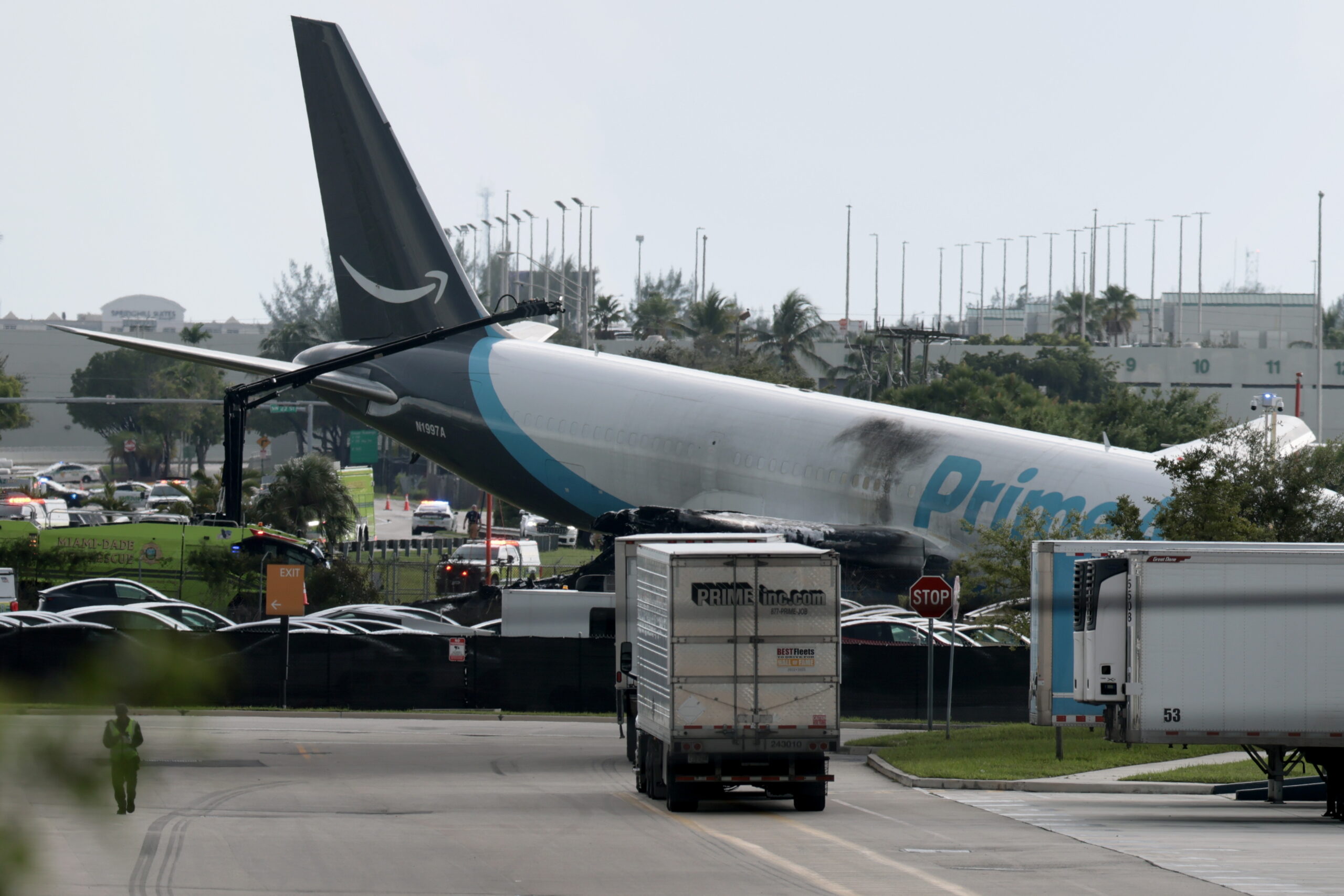 At least five dead after Amazon cargo plane crashes at Miami airport